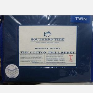 New Southern Tide Twin size sheet set blue
